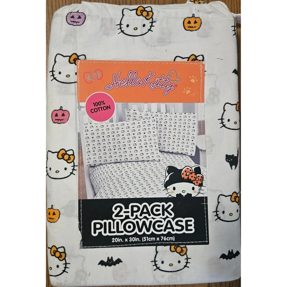 Hello Kitty Halloween 2-Pack Pillowcase Set 100% Cotton 20x30